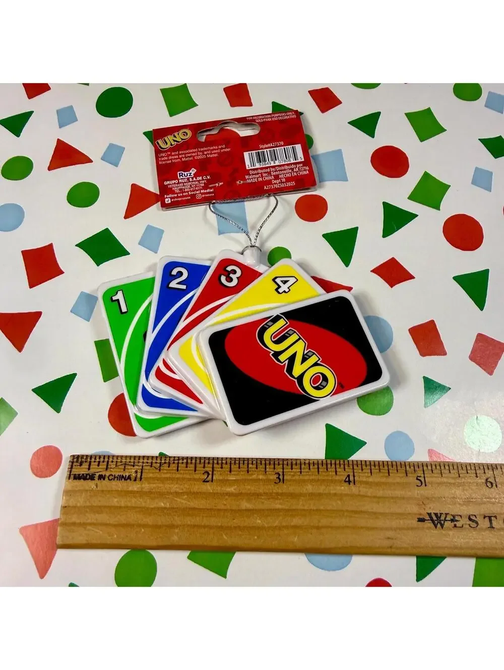 Uno! Card Game Ornament - Ruz - New with Tags